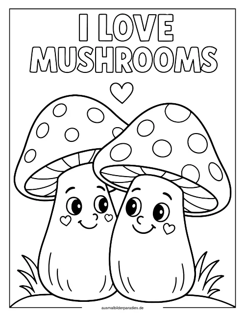 Pilz Ausmalbild 7 als Gratis-PDF Pilz Ausmalbild 7 - kostenlos zum Ausdrucken