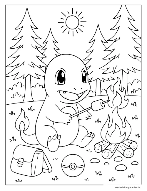 Pokémon Ausmalbild 10 als Gratis-PDF Pokémon Ausmalbild 10 - kostenlos zum Ausdrucken