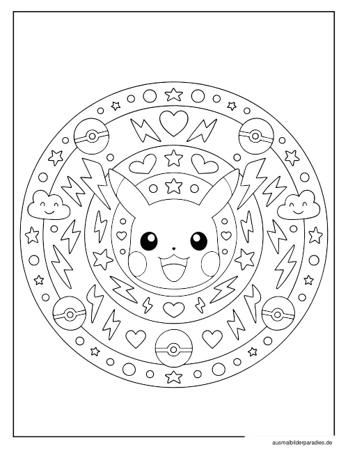 Pokémon Ausmalbild 11 als Gratis-PDF Pokémon Ausmalbild 11 - kostenlos zum Ausdrucken