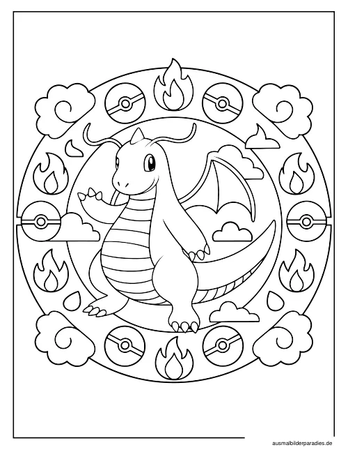 Pokémon Ausmalbild 16 als Gratis-PDF Pokémon Ausmalbild 16 - kostenlos zum Ausdrucken