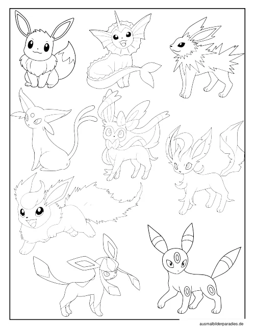 Pokémon Ausmalbild 18 als Gratis-PDF Pokémon Ausmalbild 18 - kostenlos zum Ausdrucken