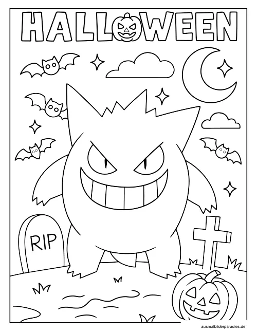 Pokémon Ausmalbild 22 als Gratis-PDF Pokémon Ausmalbild 22 - kostenlos zum Ausdrucken