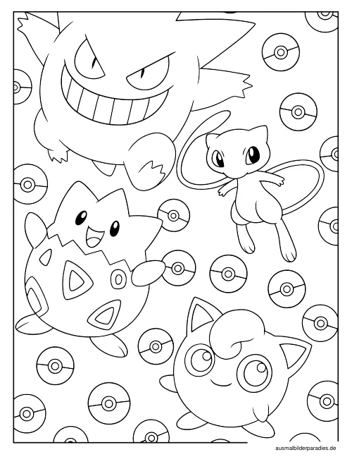 Pokémon Ausmalbild 23 als Gratis-PDF Pokémon Ausmalbild 23 - kostenlos zum Ausdrucken