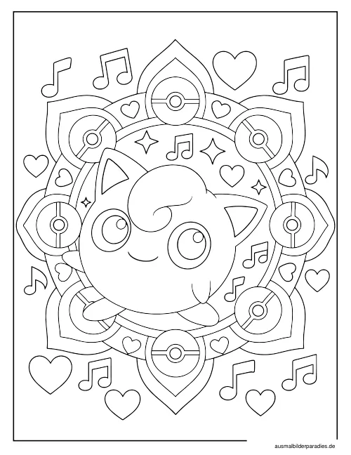 Pokémon Ausmalbild 34 als Gratis-PDF Pokémon Ausmalbild 34 - kostenlos zum Ausdrucken