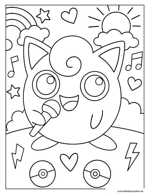 Pokémon Ausmalbild 35 als Gratis-PDF Pokémon Ausmalbild 35 - kostenlos zum Ausdrucken