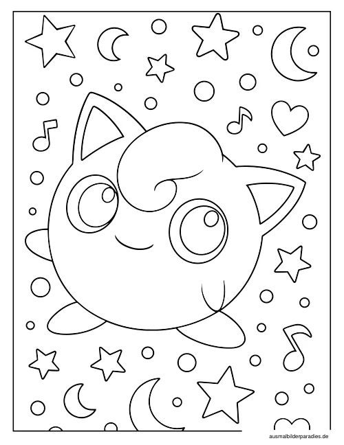 Pokémon Ausmalbild 36 als Gratis-PDF Pokémon Ausmalbild 36 - kostenlos zum Ausdrucken