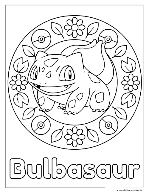 Pokémon Ausmalbild 4 als Gratis-PDF Pokémon Ausmalbild 4 - kostenlos zum Ausdrucken