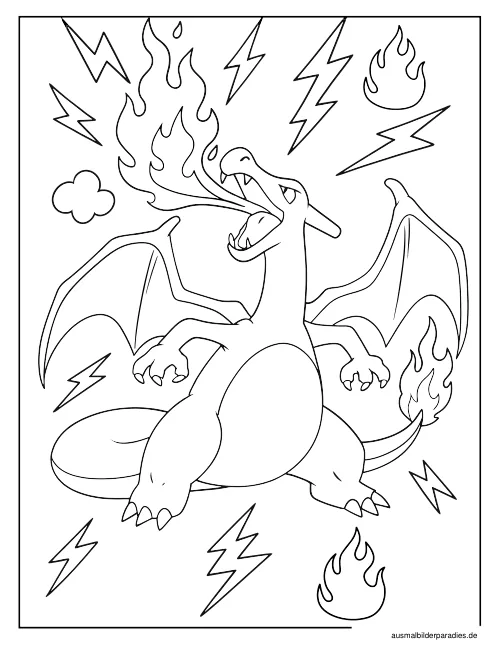 Pokémon Ausmalbild 8 als Gratis-PDF Pokémon Ausmalbild 8 - kostenlos zum Ausdrucken