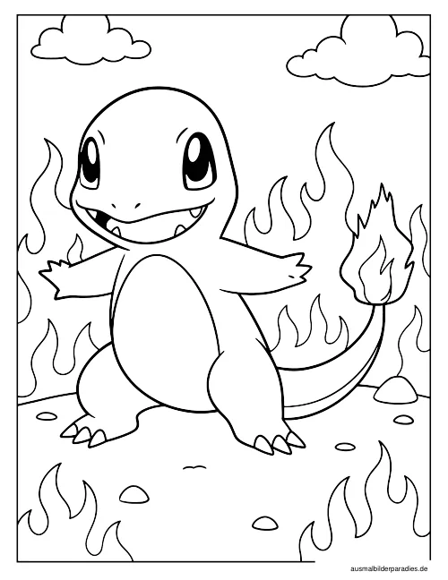 Pokémon Ausmalbild 9 als Gratis-PDF Pokémon Ausmalbild 9 - kostenlos zum Ausdrucken