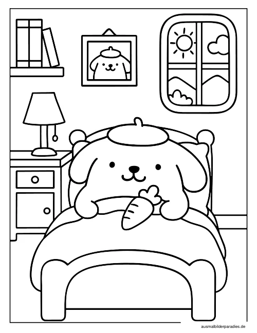 Pompompurin Ausmalbild 13 als Gratis-PDF Pompompurin Ausmalbild 13 - kostenlos zum Ausdrucken