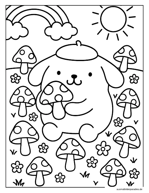 Pompompurin Ausmalbild 18 als Gratis-PDF Pompompurin Ausmalbild 18 - kostenlos zum Ausdrucken