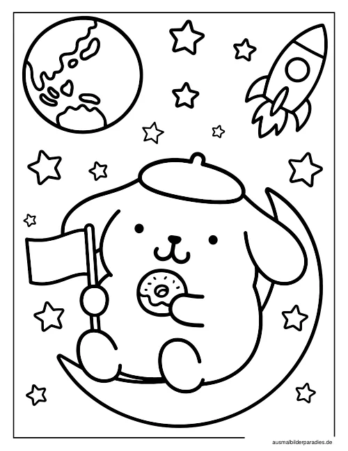 Pompompurin Ausmalbild 19 als Gratis-PDF Pompompurin Ausmalbild 19 - kostenlos zum Ausdrucken