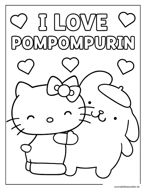 Pompompurin Ausmalbild 2 als Gratis-PDF Pompompurin Ausmalbild 2 - kostenlos zum Ausdrucken