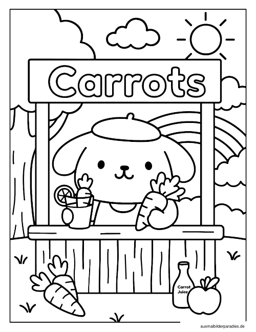 Pompompurin Ausmalbild 20 als Gratis-PDF Pompompurin Ausmalbild 20 - kostenlos zum Ausdrucken