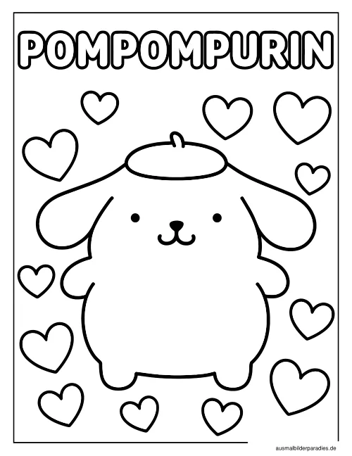 Pompompurin Ausmalbild 27 als Gratis-PDF Pompompurin Ausmalbild 27 - kostenlos zum Ausdrucken