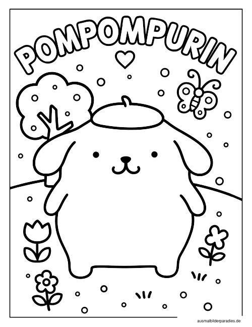 Pompompurin Ausmalbild 28 als Gratis-PDF Pompompurin Ausmalbild 28 - kostenlos zum Ausdrucken