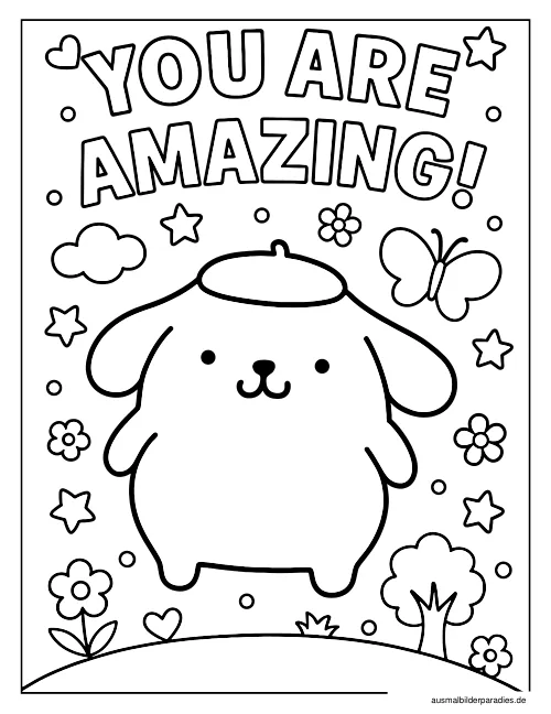 Pompompurin Ausmalbild 29 als Gratis-PDF Pompompurin Ausmalbild 29 - kostenlos zum Ausdrucken
