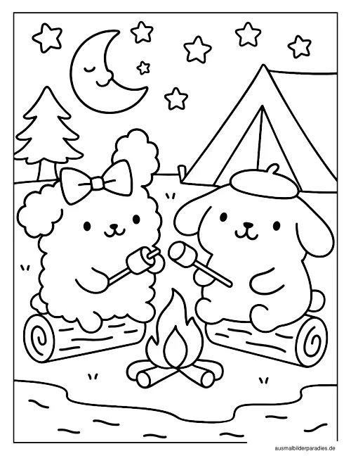 Pompompurin Ausmalbild 3 als Gratis-PDF Pompompurin Ausmalbild 3 - kostenlos zum Ausdrucken