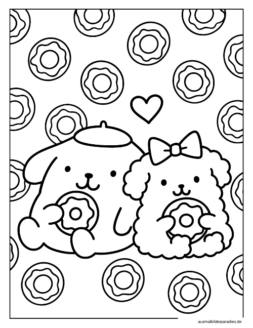 Pompompurin Ausmalbild 6 als Gratis-PDF Pompompurin Ausmalbild 6 - kostenlos zum Ausdrucken