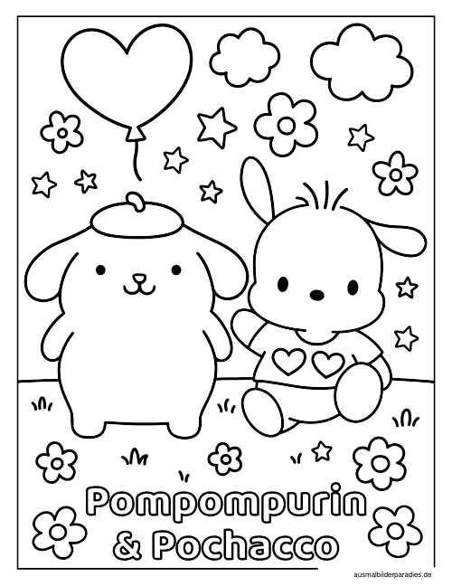 Pompompurin Ausmalbild 7 als Gratis-PDF Pompompurin Ausmalbild 7 - kostenlos zum Ausdrucken