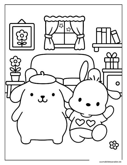 Pompompurin Ausmalbild 8 als Gratis-PDF Pompompurin Ausmalbild 8 - kostenlos zum Ausdrucken