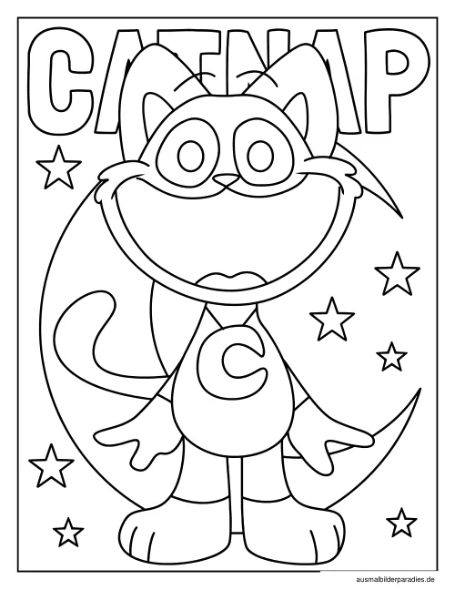 Poppy Playtime Ausmalbild 10 als Gratis-PDF Poppy Playtime Ausmalbild 10 - kostenlos zum Ausdrucken