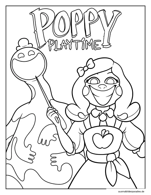 Poppy Playtime Ausmalbild 12 als Gratis-PDF Poppy Playtime Ausmalbild 12 - kostenlos zum Ausdrucken