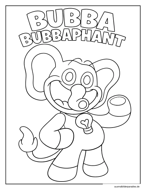 Poppy Playtime Ausmalbild 6 als Gratis-PDF Poppy Playtime Ausmalbild 6 - kostenlos zum Ausdrucken