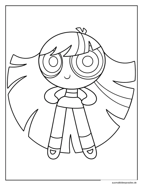 Powerpuff Girls Ausmalbild 2 - kostenlos zum Ausdrucken