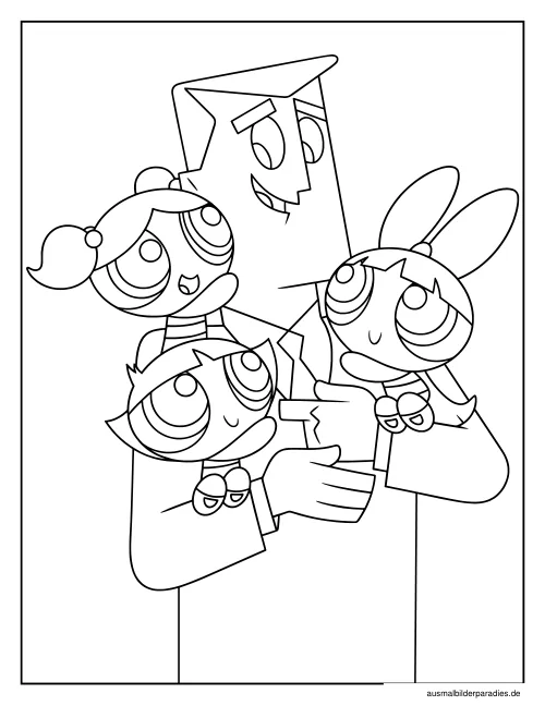 Powerpuff Girls Ausmalbild 21 - kostenlos zum Ausdrucken