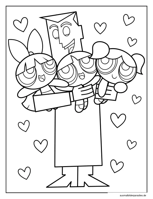 Powerpuff Girls Ausmalbild 24 - kostenlos zum Ausdrucken