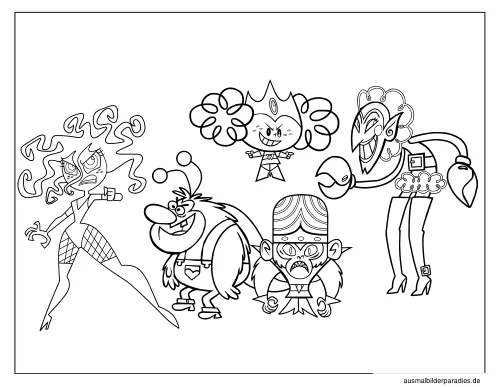Powerpuff Girls Ausmalbild 25 - kostenlos zum Ausdrucken