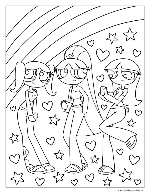 Powerpuff Girls Ausmalbild 26 - kostenlos zum Ausdrucken
