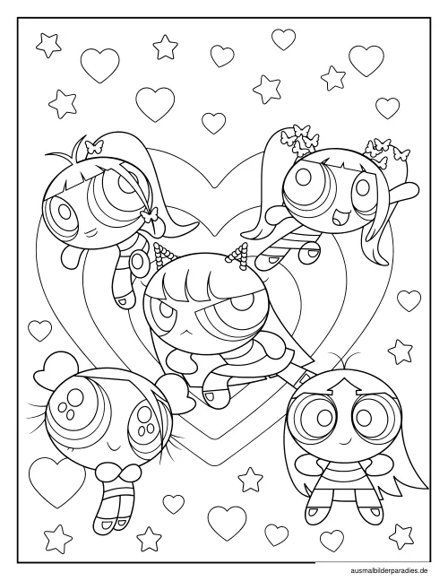 Powerpuff Girls Ausmalbild 8 - kostenlos zum Ausdrucken