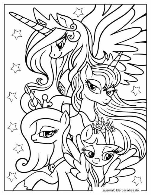 Prinzessin Celestia Ausmalbild 13 - kostenlos zum Ausdrucken