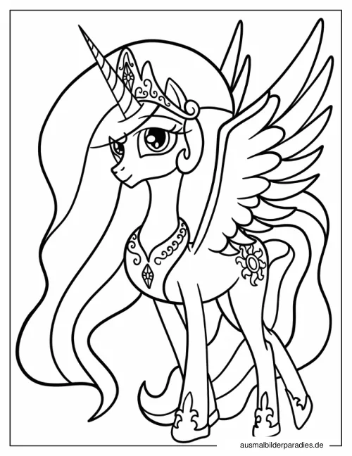 Prinzessin Celestia Ausmalbild 15 - kostenlos zum Ausdrucken