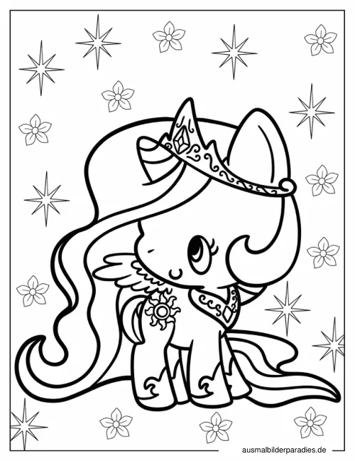 Prinzessin Celestia Ausmalbild 18 - kostenlos zum Ausdrucken