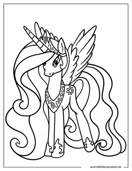 Prinzessin Celestia Ausmalbild 19 - kostenlos zum Ausdrucken