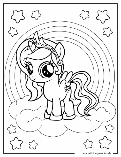 Prinzessin Celestia Ausmalbild 2 - kostenlos zum Ausdrucken