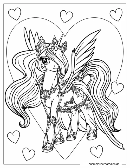 Prinzessin Celestia Ausmalbild 5 - kostenlos zum Ausdrucken