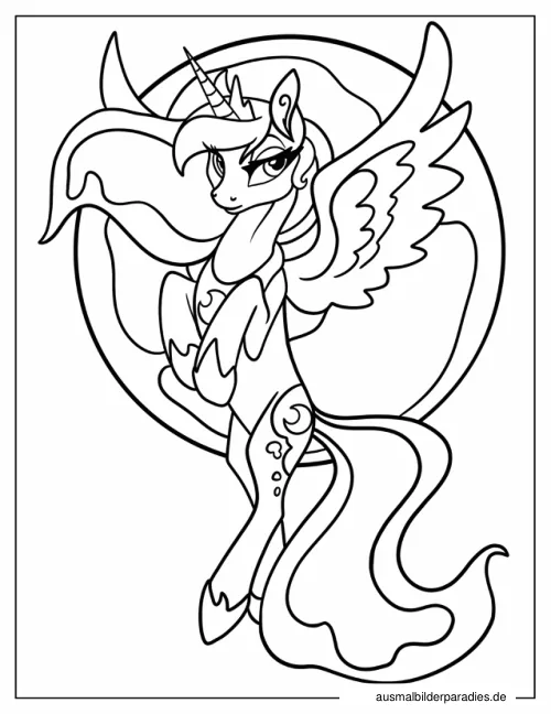 Prinzessin Luna Ausmalbild 12 als Gratis-PDF Prinzessin Luna Ausmalbild 12 - kostenlos zum Ausdrucken