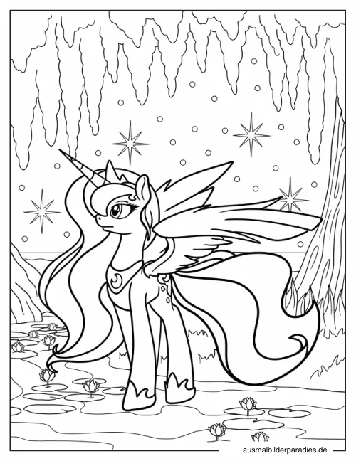 Prinzessin Luna Ausmalbild 13 als Gratis-PDF Prinzessin Luna Ausmalbild 13 - kostenlos zum Ausdrucken