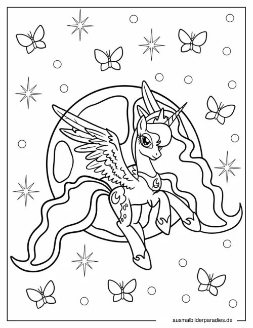 Prinzessin Luna Ausmalbild 15 als Gratis-PDF Prinzessin Luna Ausmalbild 15 - kostenlos zum Ausdrucken