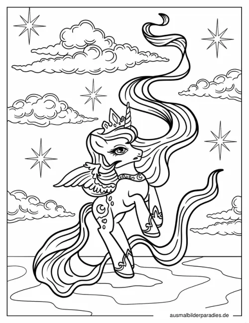 Prinzessin Luna Ausmalbild 19 als Gratis-PDF Prinzessin Luna Ausmalbild 19 - kostenlos zum Ausdrucken