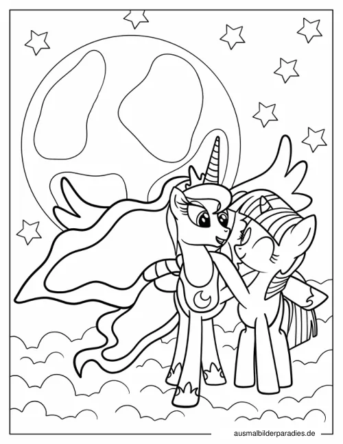 Prinzessin Luna Ausmalbild 22 als Gratis-PDF Prinzessin Luna Ausmalbild 22 - kostenlos zum Ausdrucken