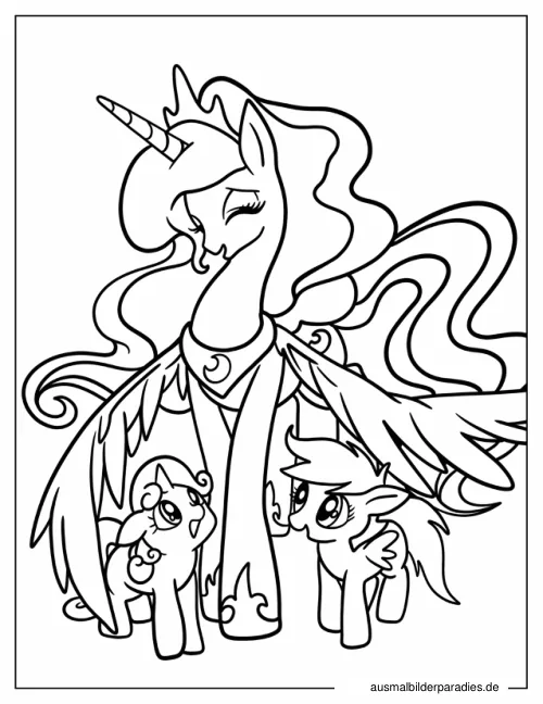Prinzessin Luna Ausmalbild 4 als Gratis-PDF Prinzessin Luna Ausmalbild 4 - kostenlos zum Ausdrucken