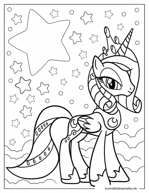 Prinzessin Luna Ausmalbild 8 als Gratis-PDF Prinzessin Luna Ausmalbild 8 - kostenlos zum Ausdrucken