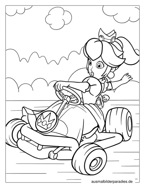 Prinzessin Peach Ausmalbild 14 - kostenlos zum Ausdrucken