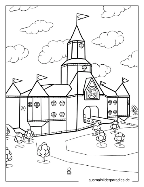 Prinzessin Peach Ausmalbild 19 - kostenlos zum Ausdrucken