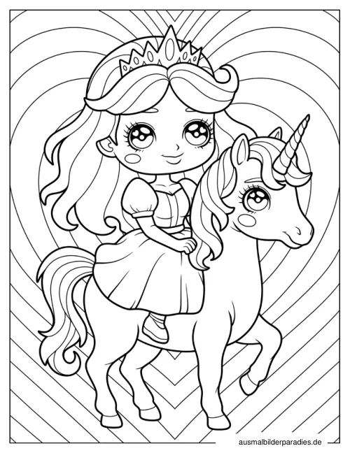 Prinzessin Ausmalbild 8 als Gratis-PDF Prinzessin Ausmalbild 8 - kostenlos zum Ausdrucken